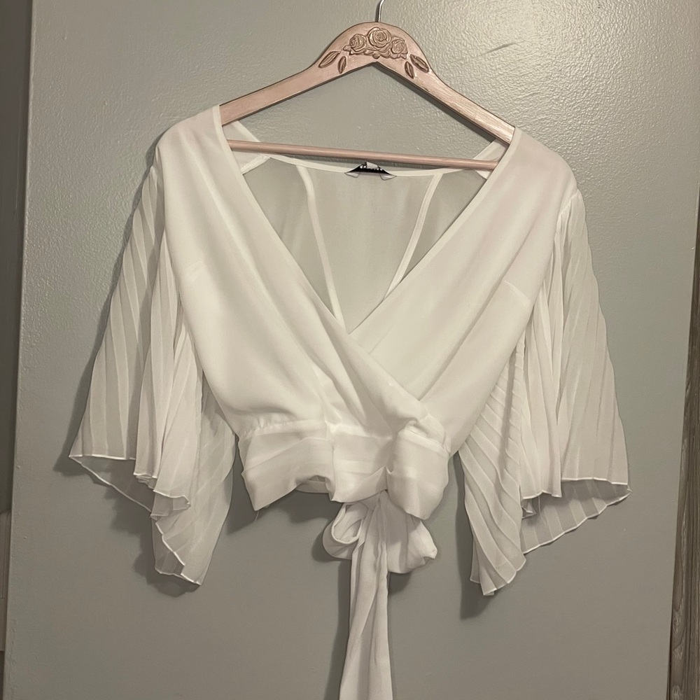 White Sheer Crop Top